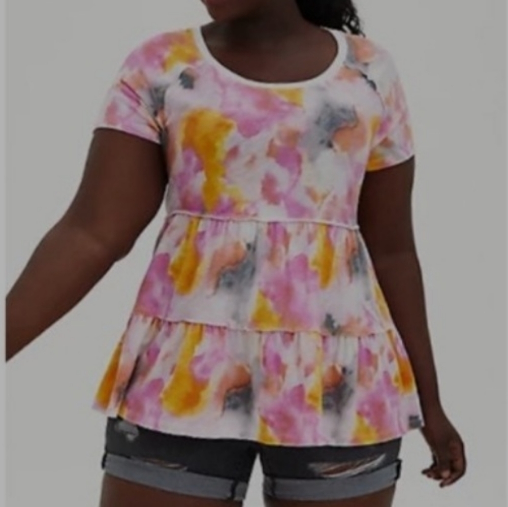 Torrid Women's Tiered Babydoll T-shirt